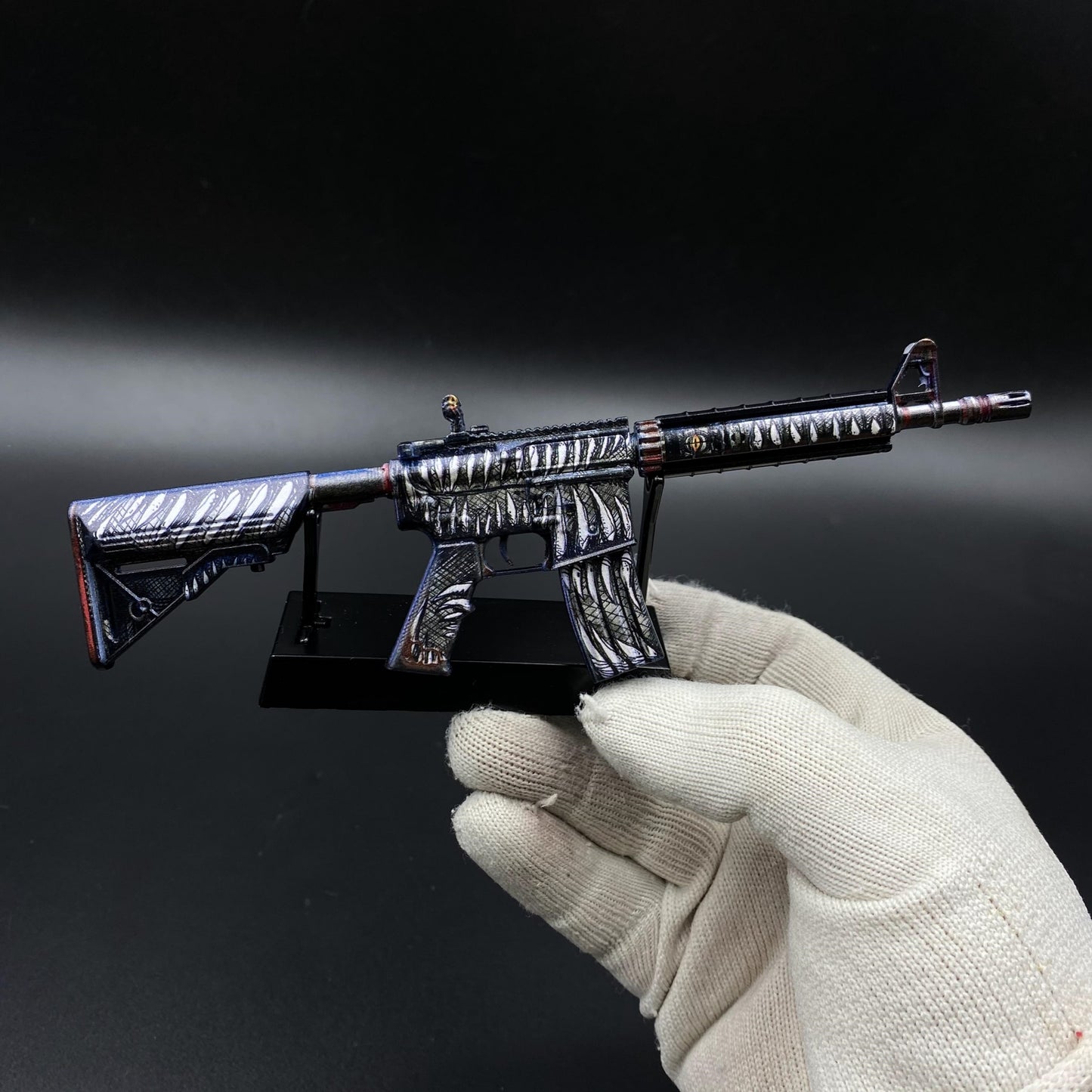 CS M4A4 Zubastick Miniature Gun Metal Replica Rifle Game Fan Collectible Gift