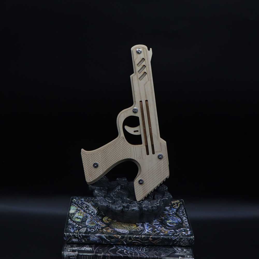 DIY 3D Semi-auto Rubber Band Pistol Model Kit