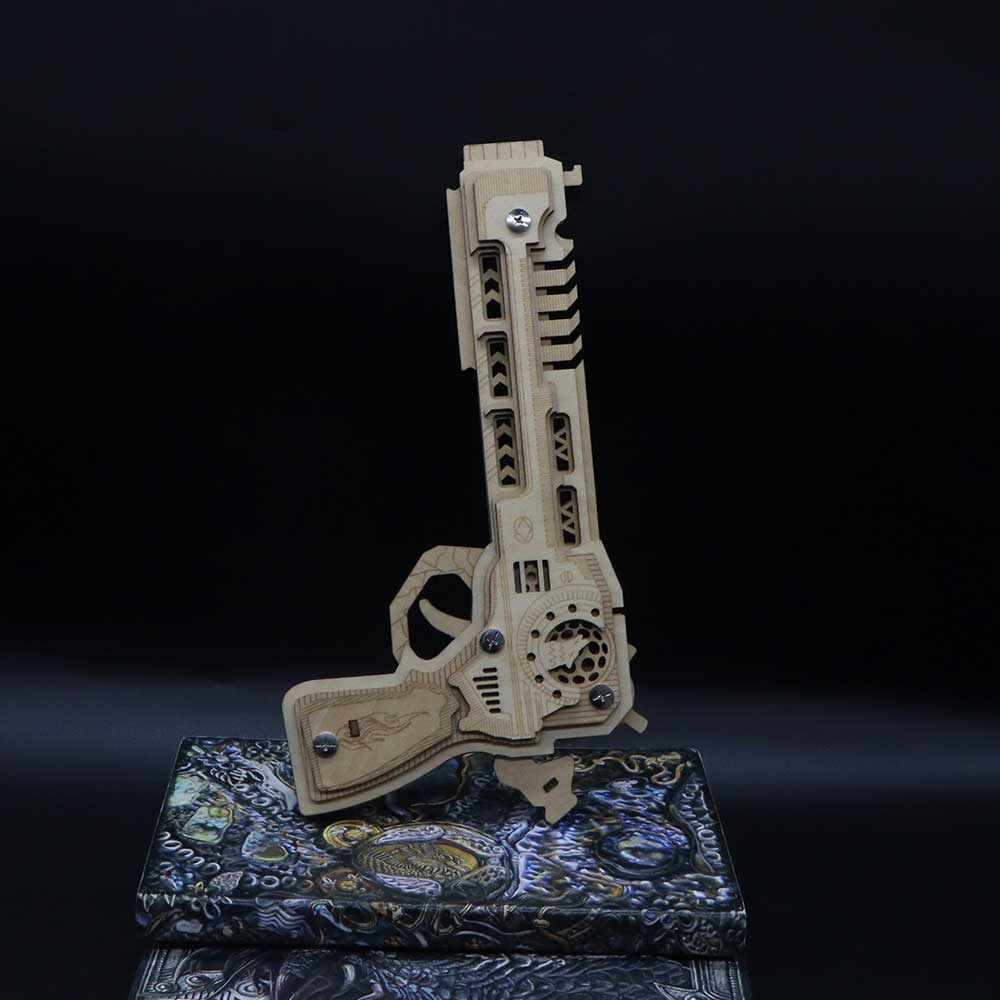 3D Gun Puzzle Wooden Rubber Band Gun Model Kit