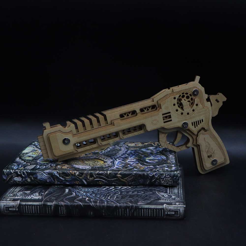3D Gun Puzzle Wooden Rubber Band Gun Model Kit