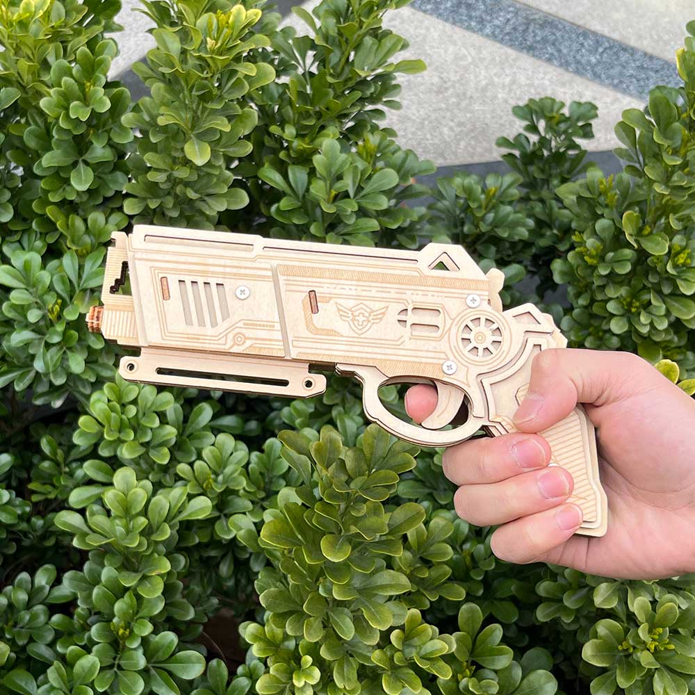 3D Wooden Rubber Band Gun Model Kit