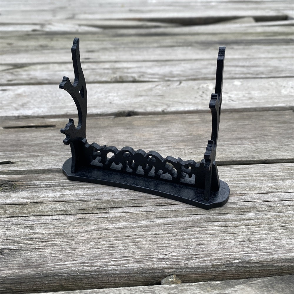 2-Layer Wooden Small Swords Weapon Display Holder