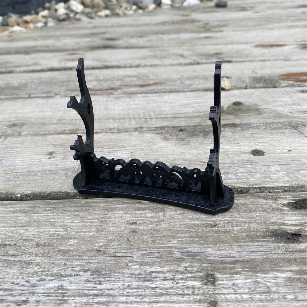 2-Layer Wooden Small Swords Weapon Display Holder