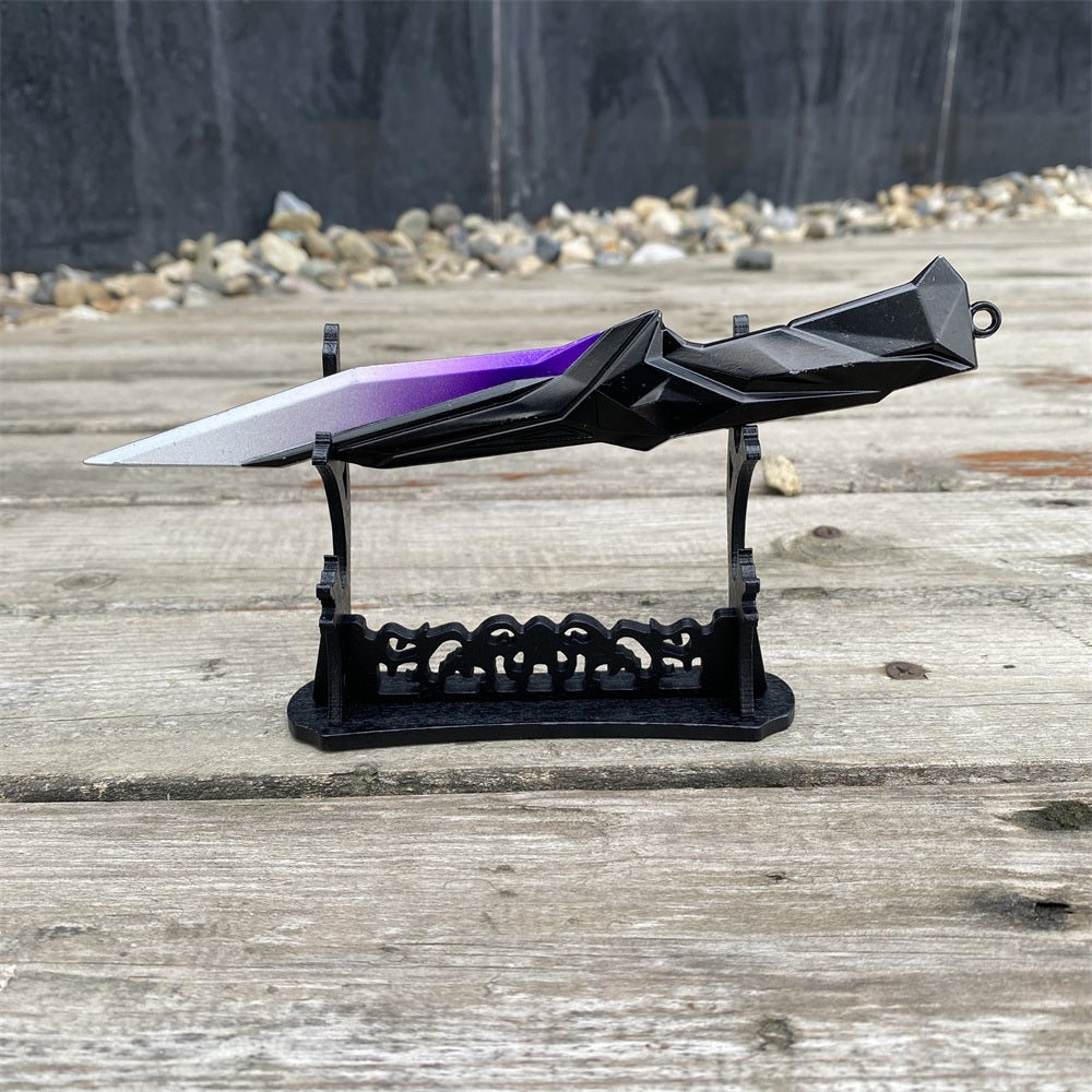 2-Layer Wooden Small Swords Weapon Display Holder