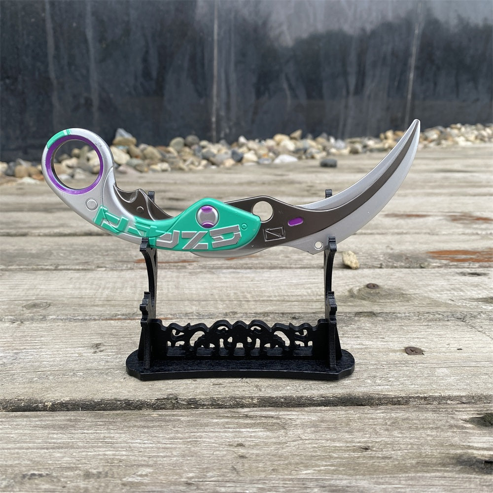 2-Layer Wooden Small Swords Weapon Display Holder
