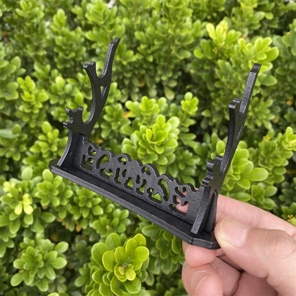 2-Layer Wooden Small Swords Weapon Display Holder