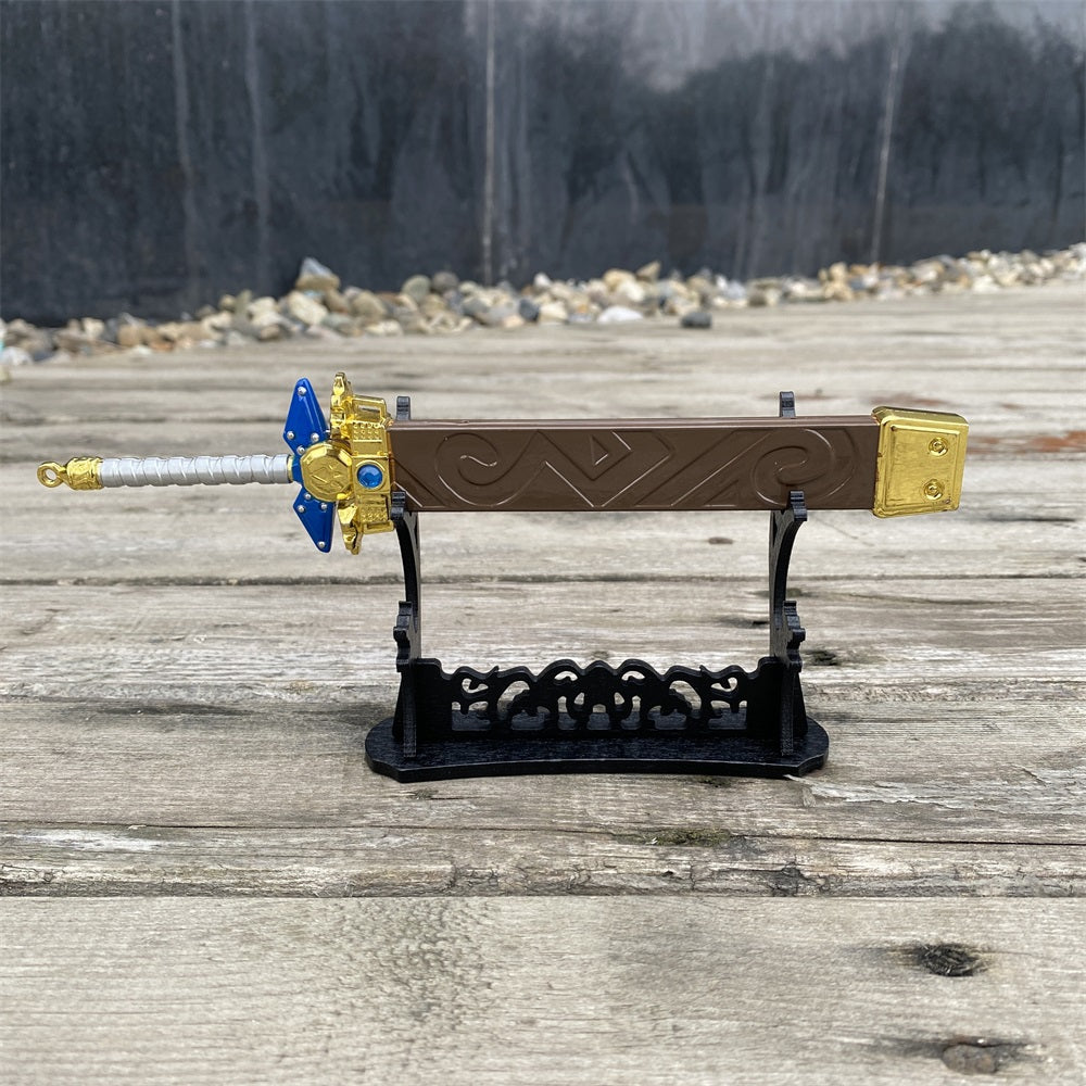 2-Layer Wooden Small Swords Weapon Display Holder
