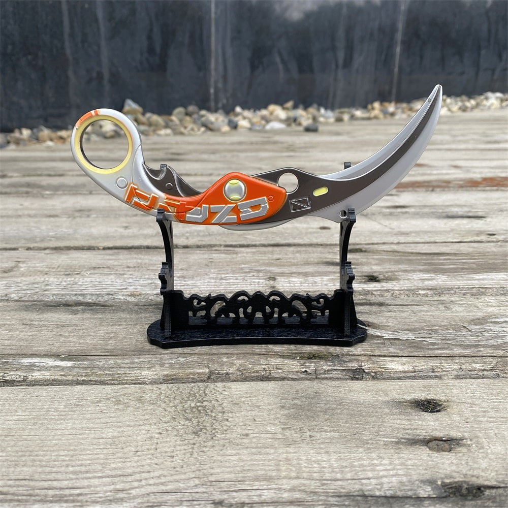 2-Layer Wooden Small Swords Weapon Display Holder