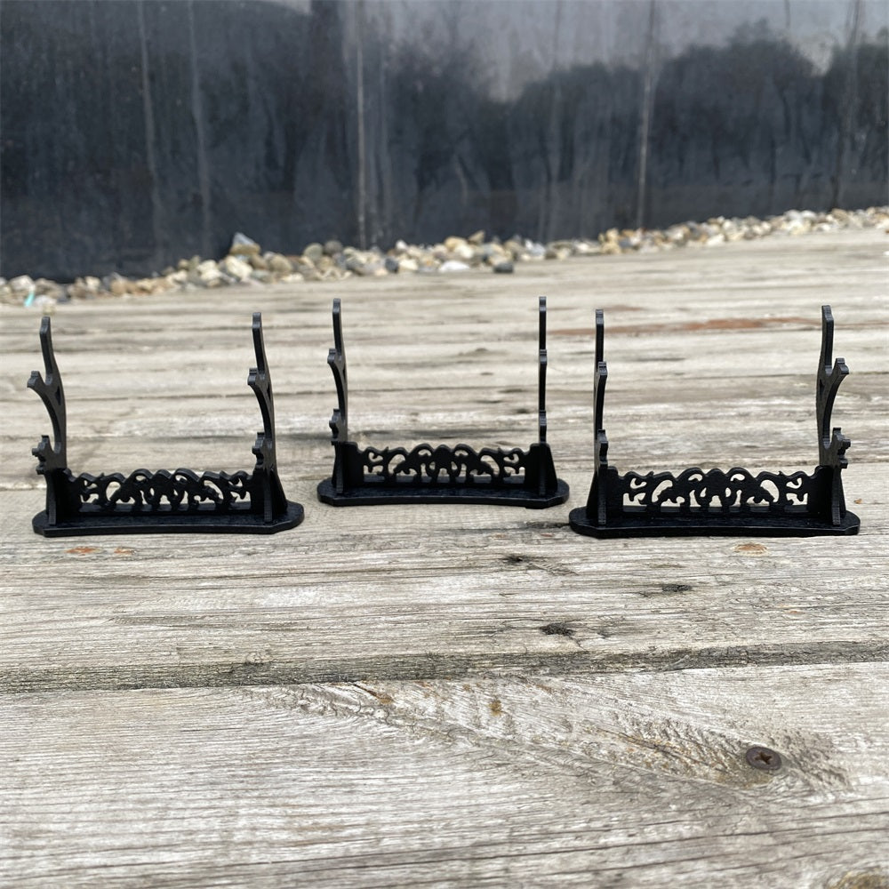 2-Layer Wooden Small Swords Weapon Display Holder