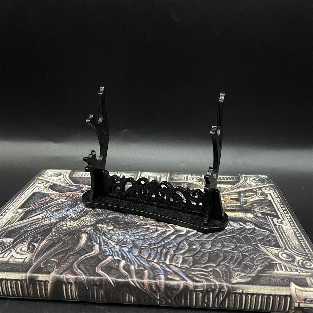 2-Layer Wooden Small Swords Weapon Display Holder