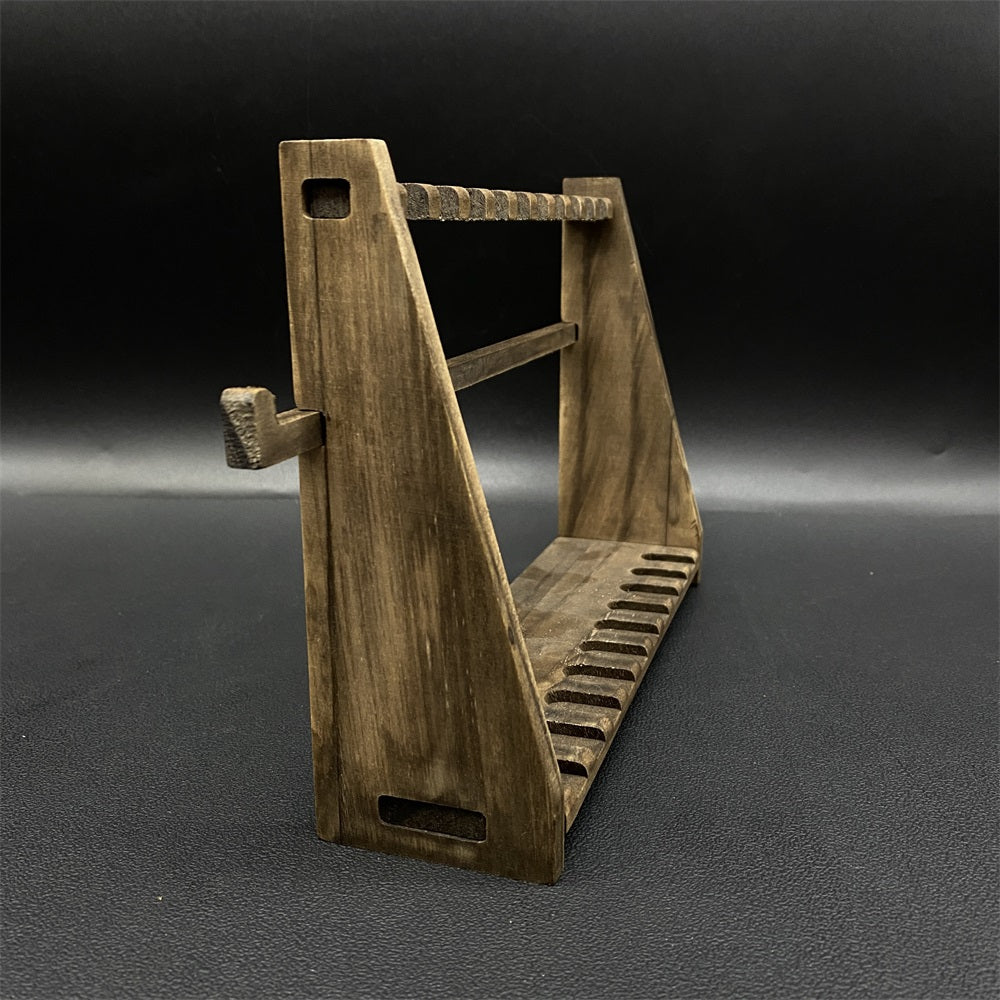 10-Layer Vertical Small Sword Small Long Handle Weapon Wood Display Holder Wooden Kit