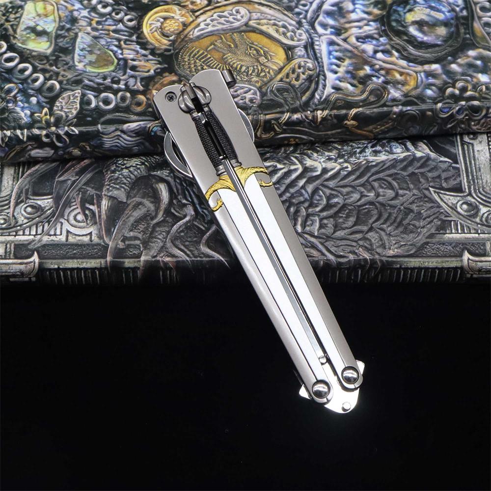 Dragon Head Totem & Sword Metal Balisong Bottle Opener