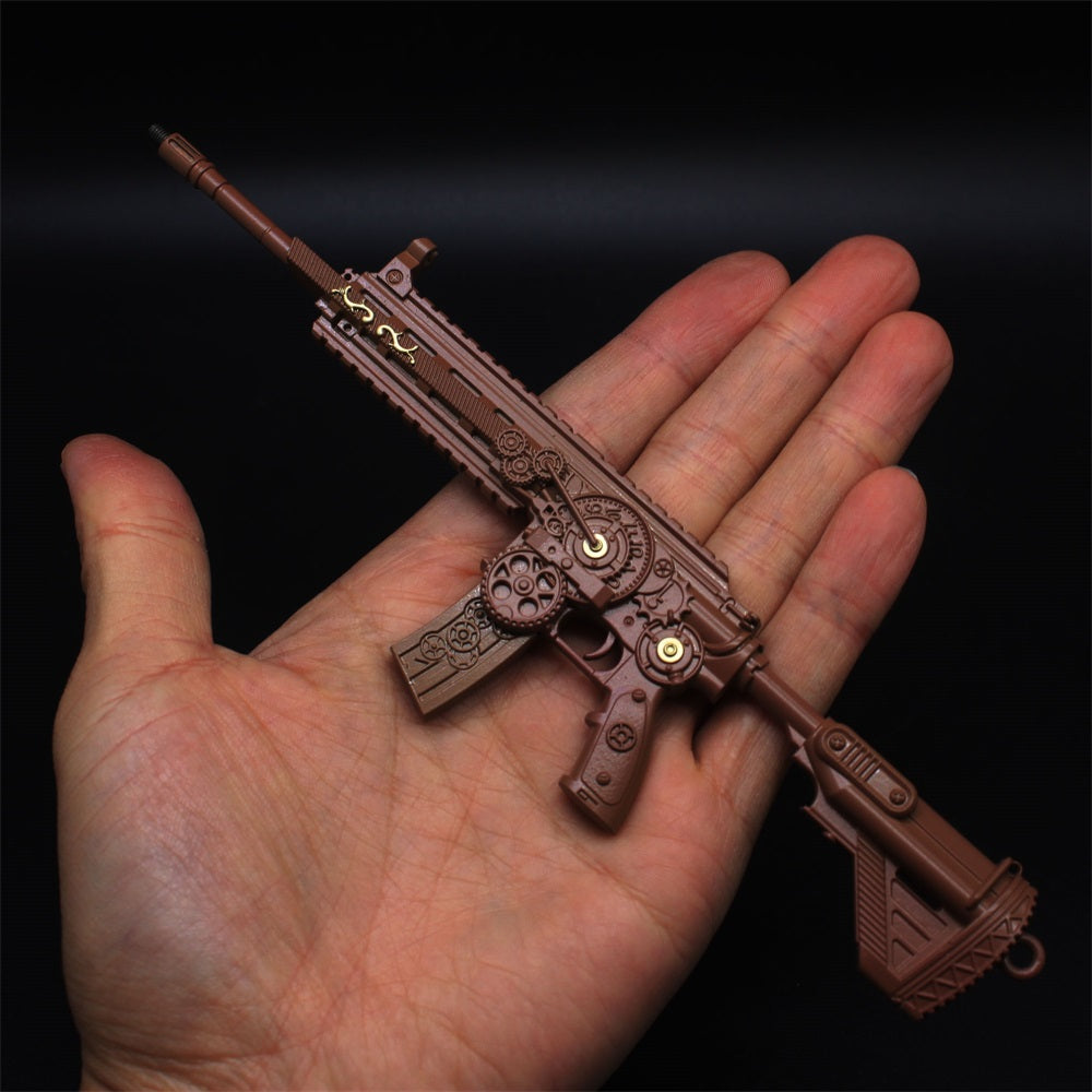 Steampunk HK416 Miniature Metal Gun 21CM/8.3"