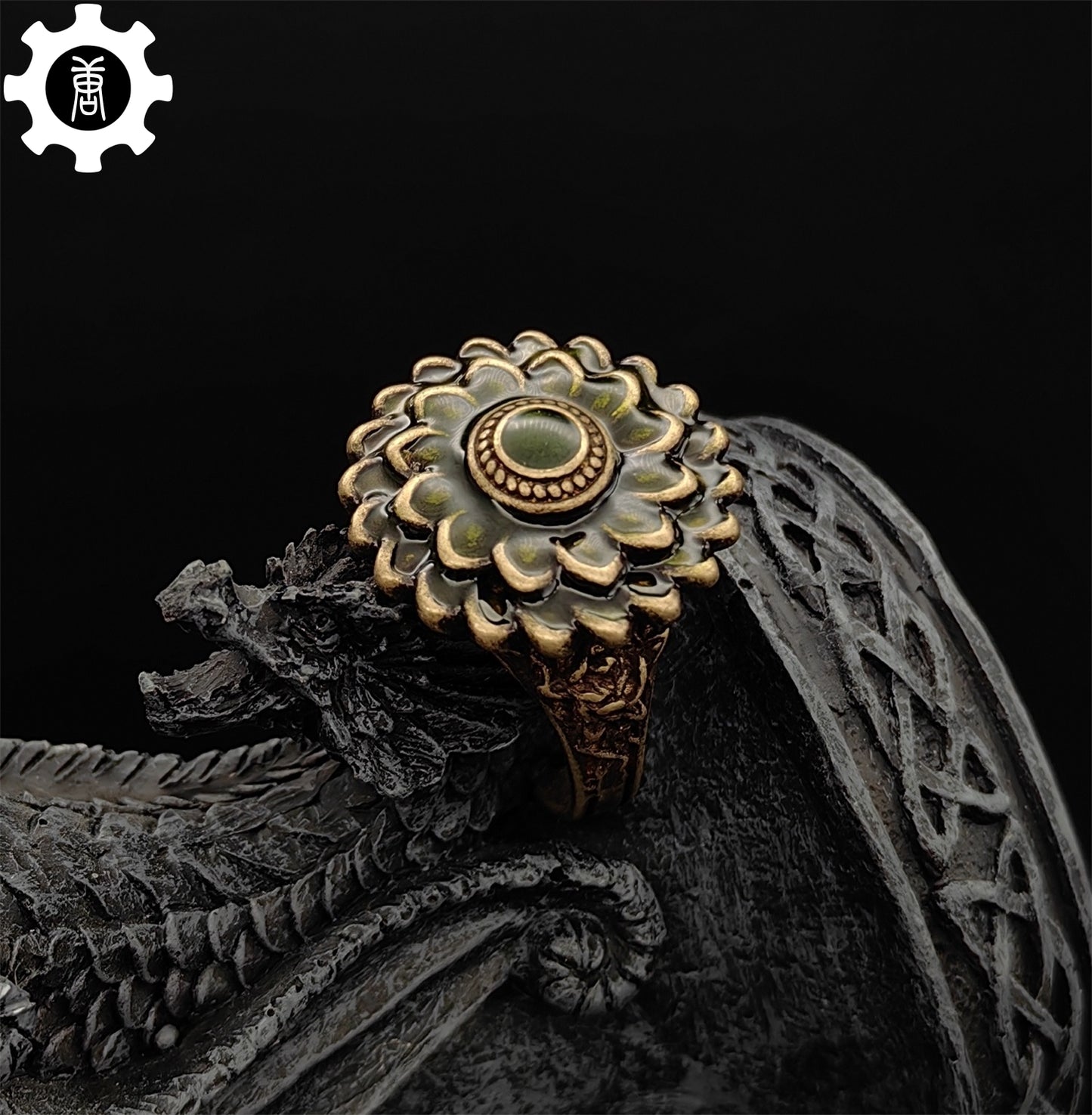 Cloranthy Ring Metal Punk Adjustable Open Ring