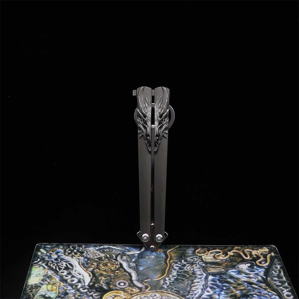 Dragon Head Totem & Sword Metal Balisong Bottle Opener