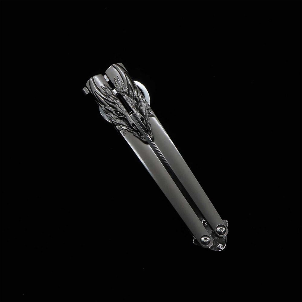 Dragon Head Totem & Sword Metal Balisong Bottle Opener
