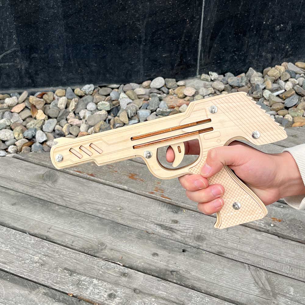 DIY 3D Semi-auto Rubber Band Pistol Model Kit