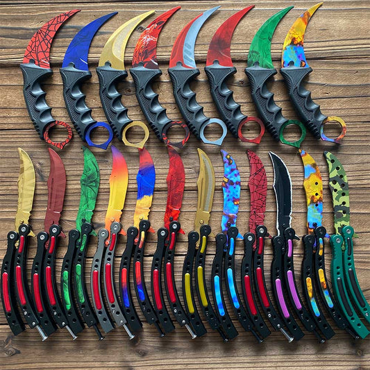 Global Offensive Game Balisong Karambit Blunt Blade Trainer Replica