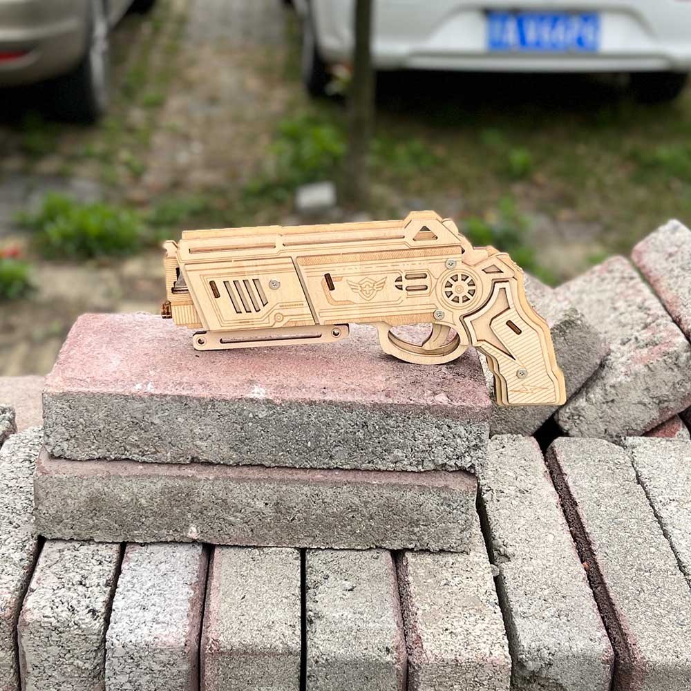 3D Wooden Rubber Band Gun Model Kit