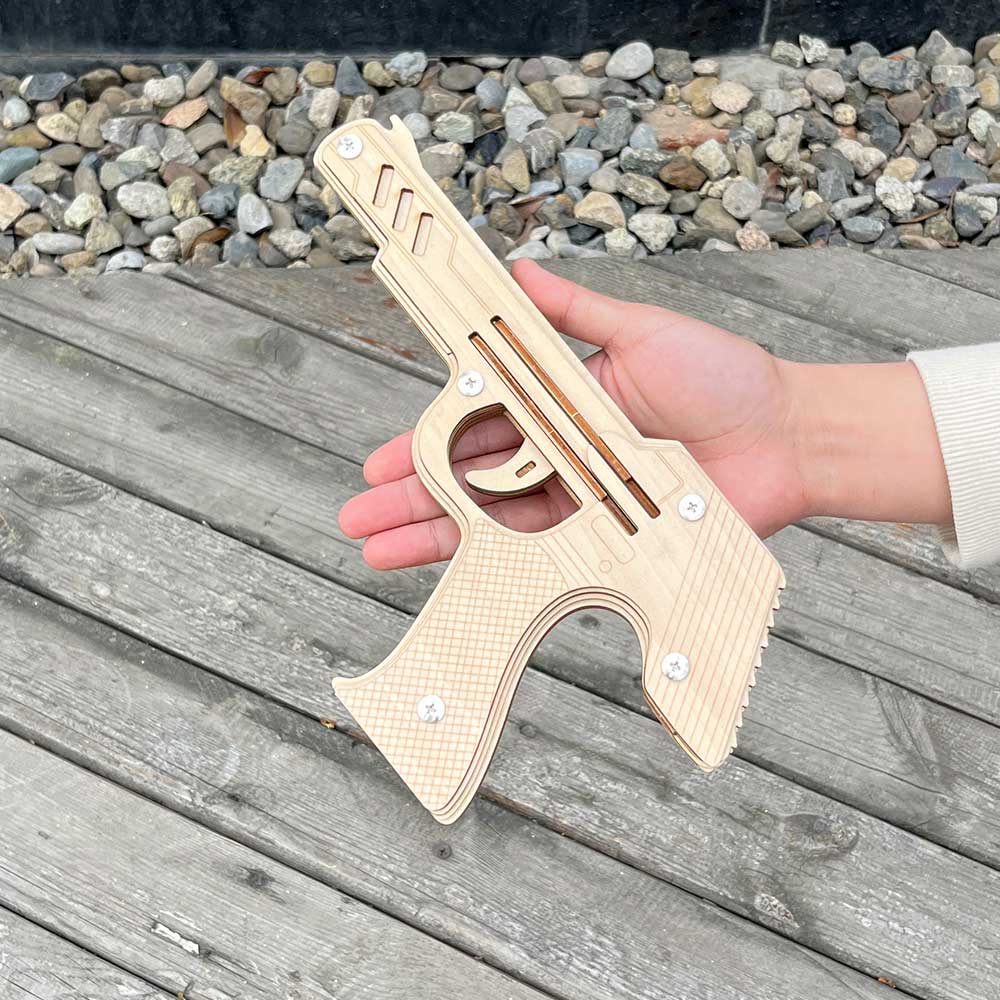 DIY 3D Semi-auto Rubber Band Pistol Model Kit
