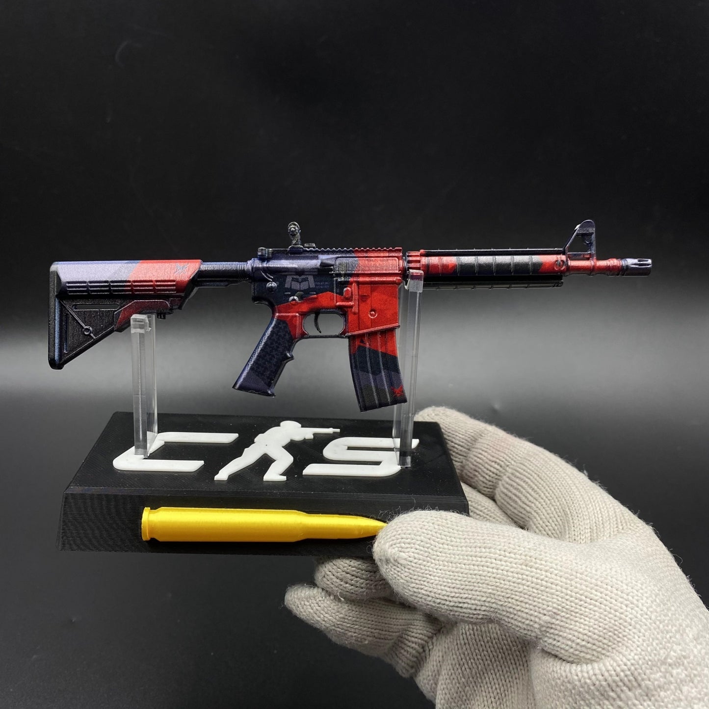 Metal Tiny CS M4A4 Evil Daimyo Gun Miniature For Collection