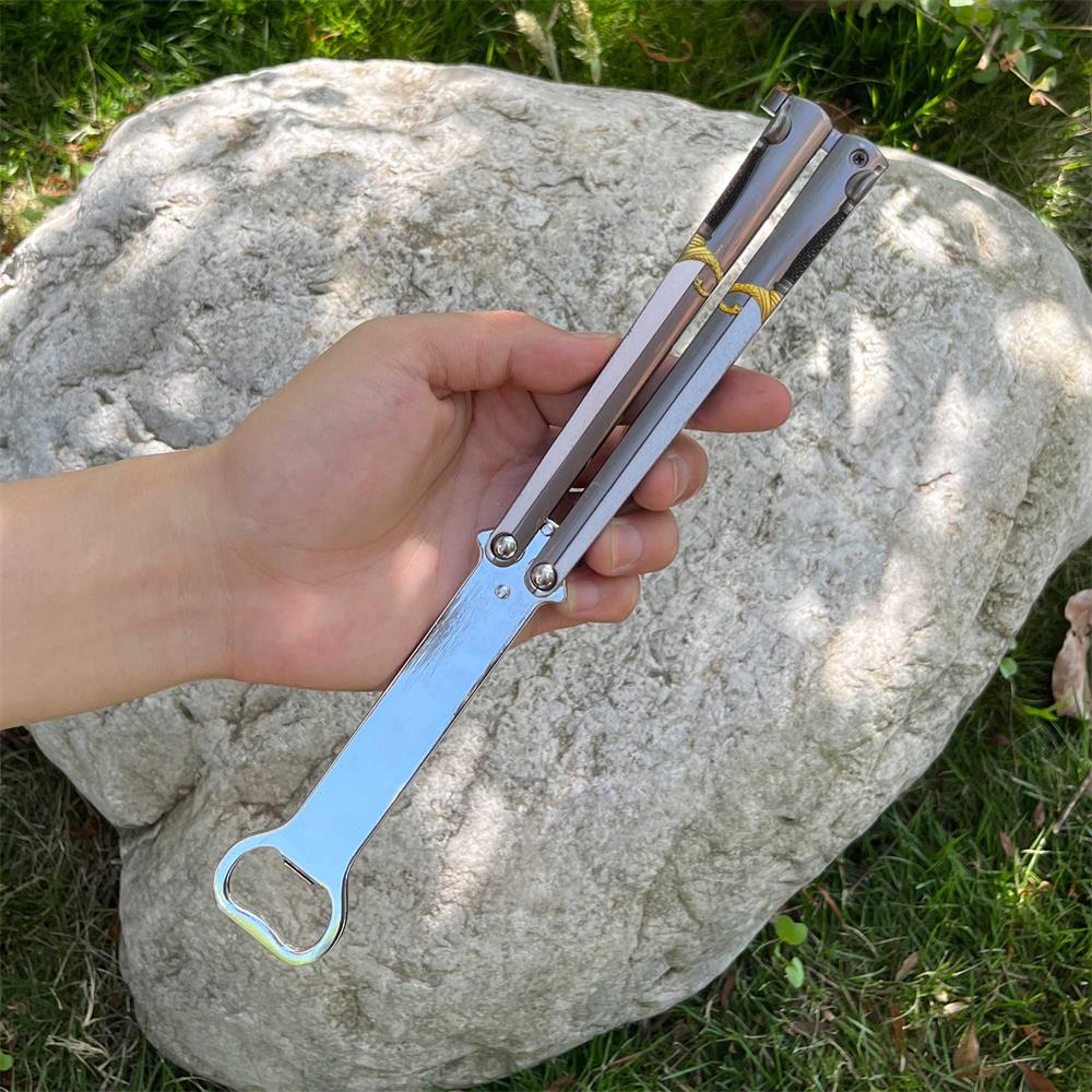 Dragon Head Totem & Sword Metal Balisong Bottle Opener
