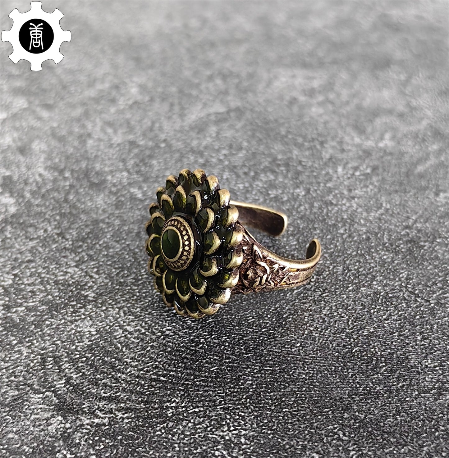 Cloranthy Ring Metal Punk Adjustable Open Ring