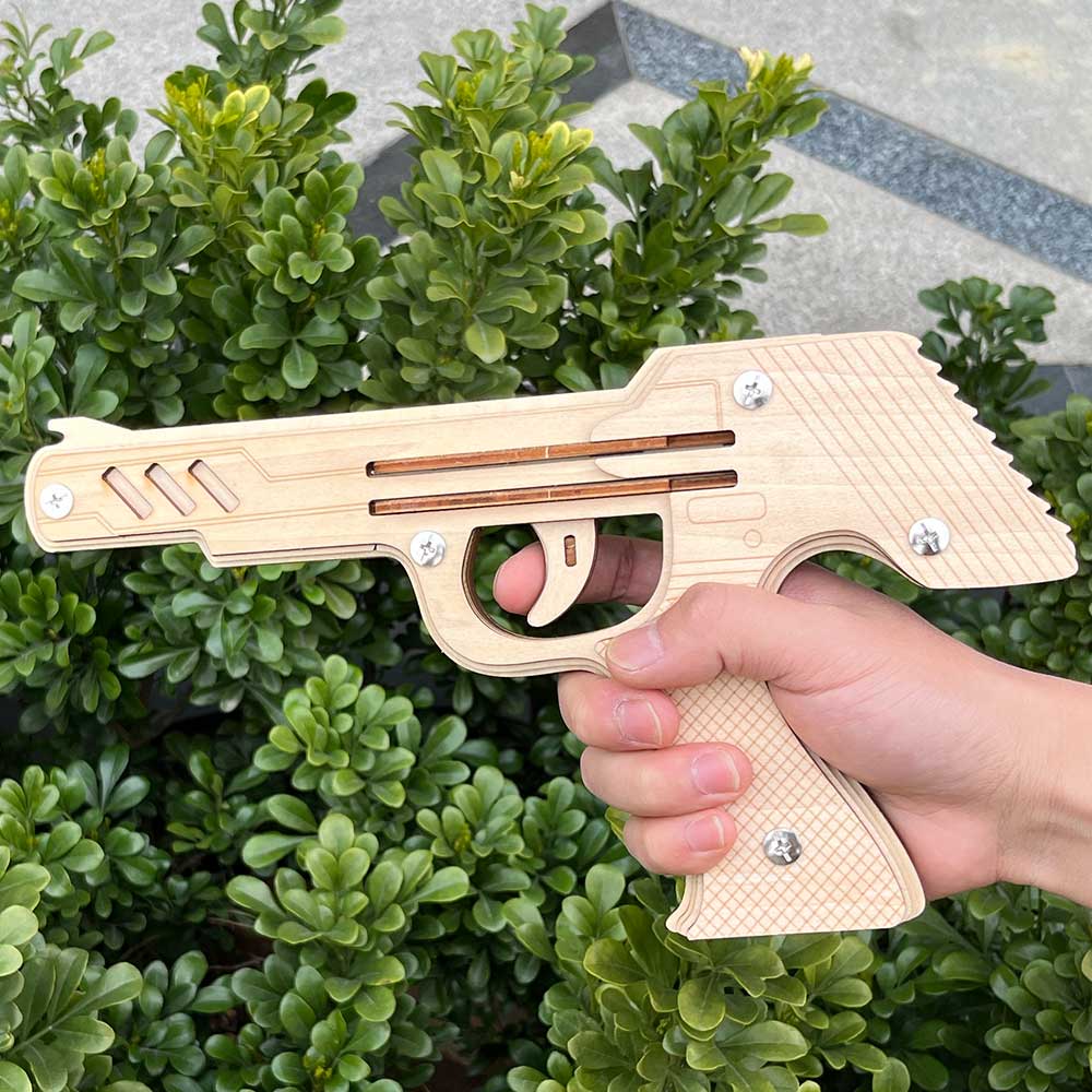 DIY 3D Semi-auto Rubber Band Pistol Model Kit