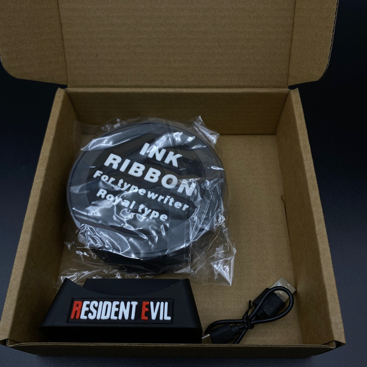 RE Horror Game Ink Ribbon 3D Printed Shape Speaker, Gaming Room Decor Fan Collectible