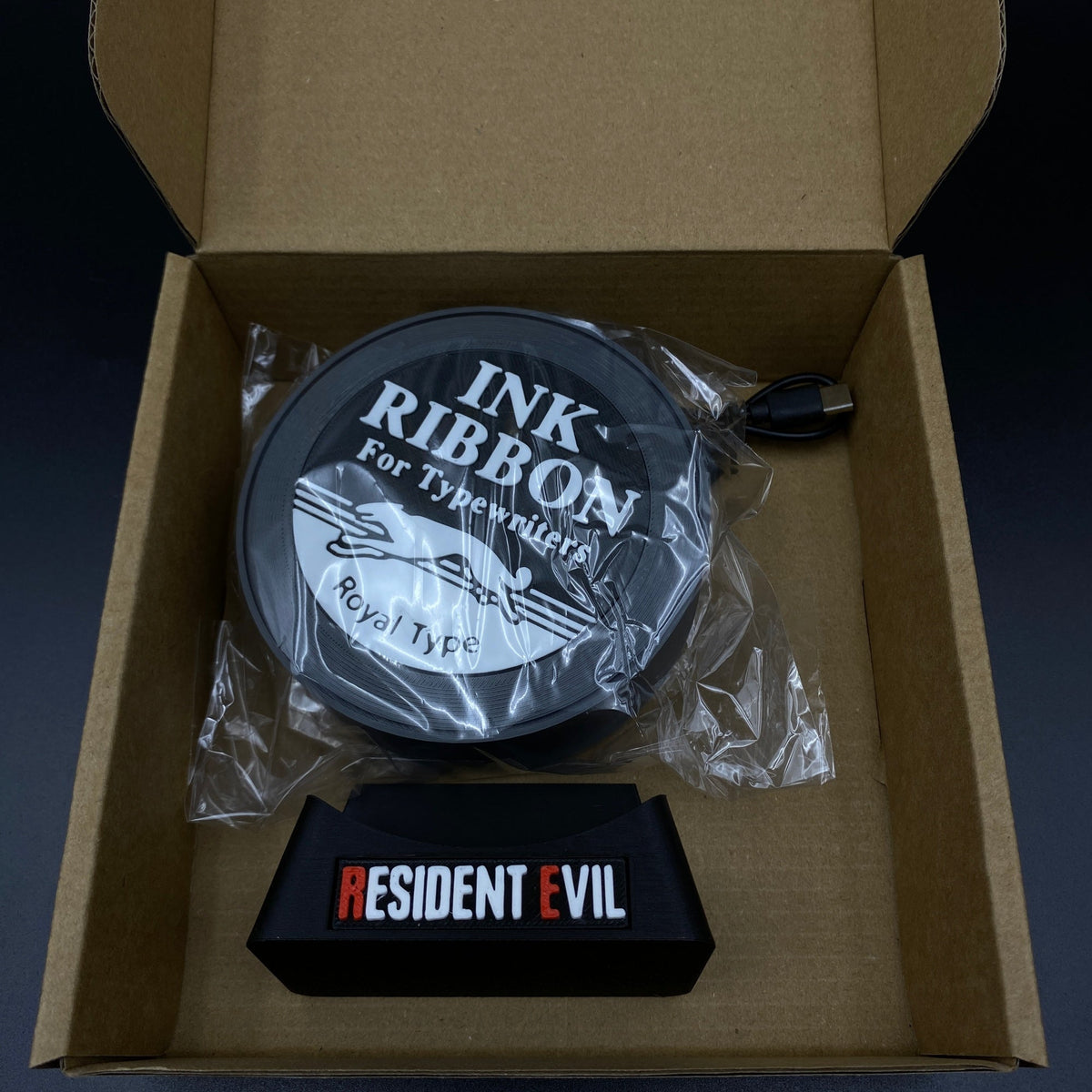 RE Ink Ribbon Speaker 3D Printed Horror Game Themed Desktop Decor Gift