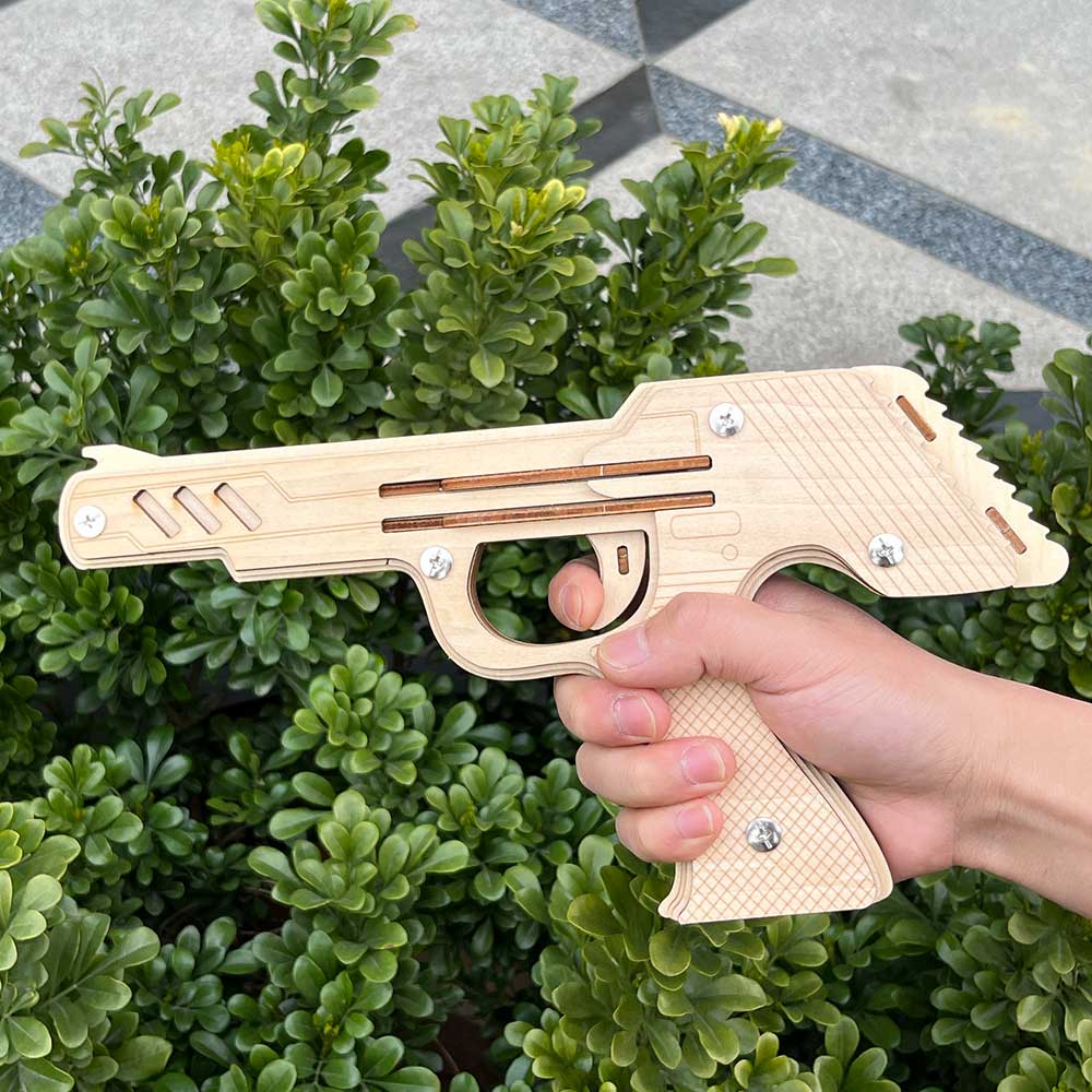 DIY 3D Semi-auto Rubber Band Pistol Model Kit