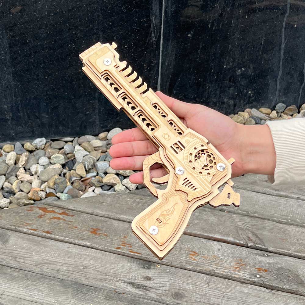 3D Gun Puzzle Wooden Rubber Band Gun Model Kit