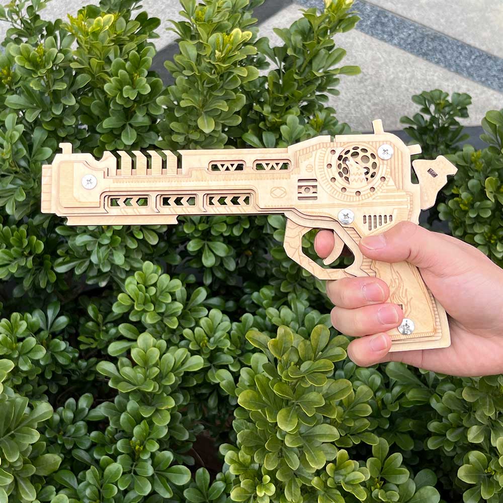 3D Gun Puzzle Wooden Rubber Band Gun Model Kit