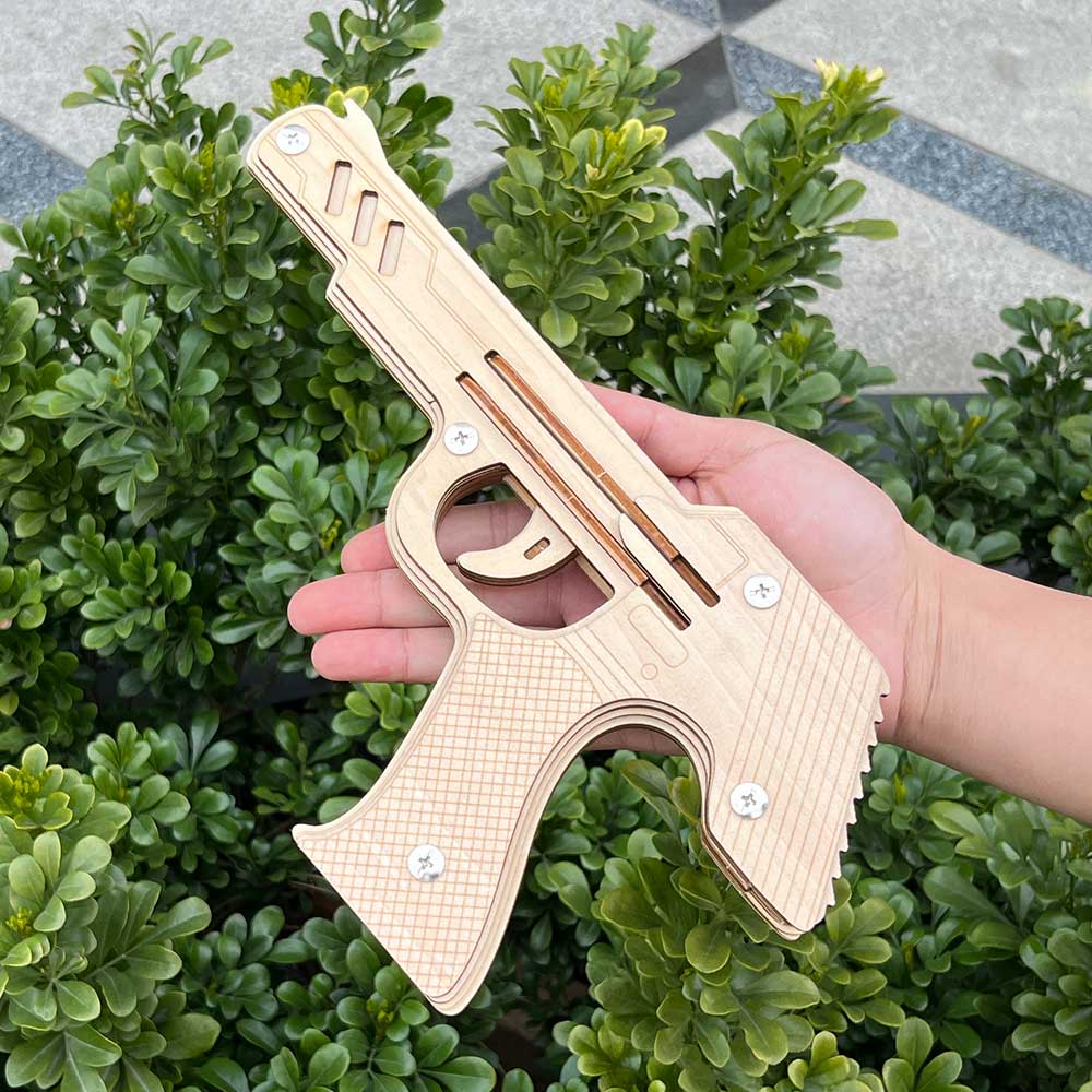 DIY 3D Semi-auto Rubber Band Pistol Model Kit