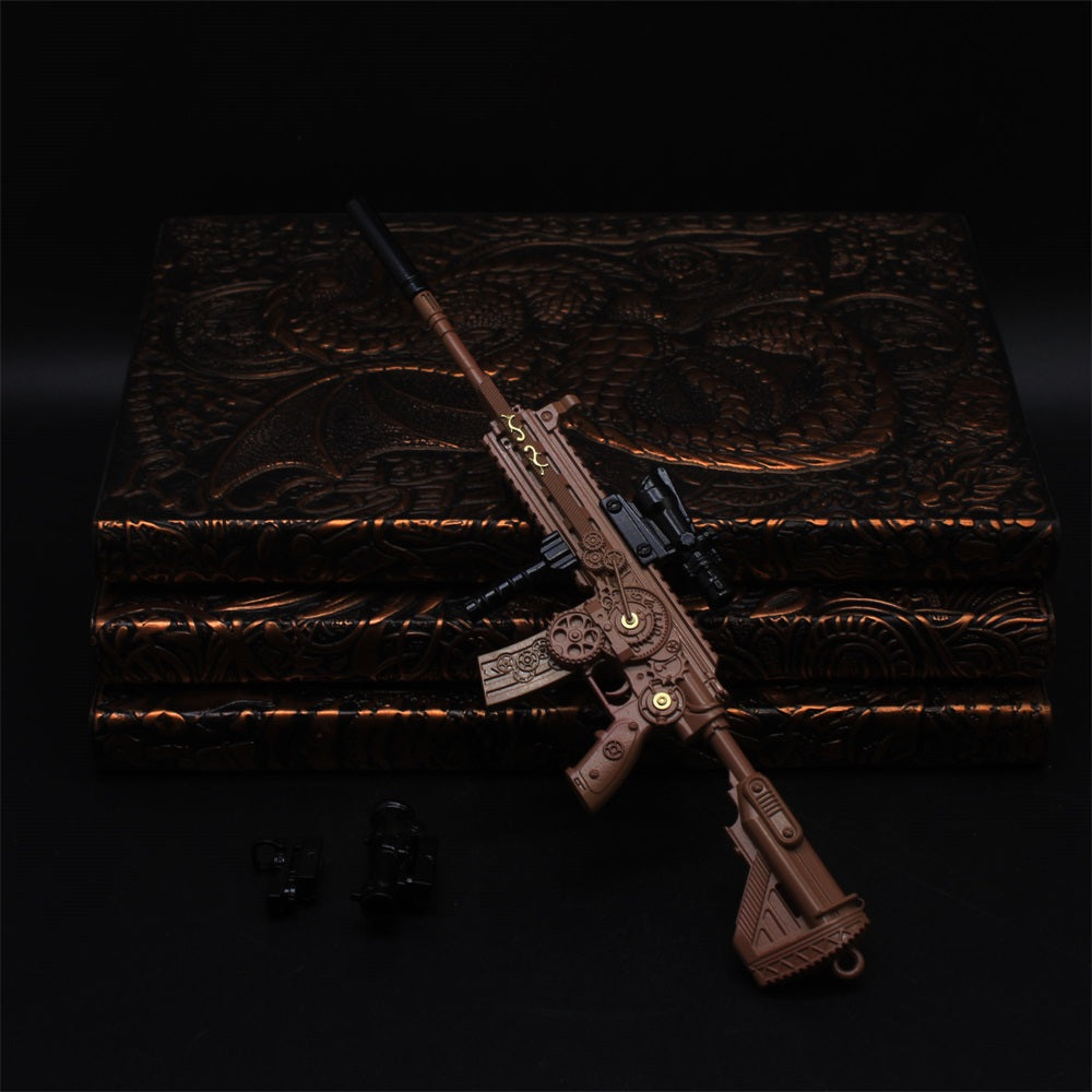 Steampunk HK416 Miniature Metal Gun 21CM/8.3"