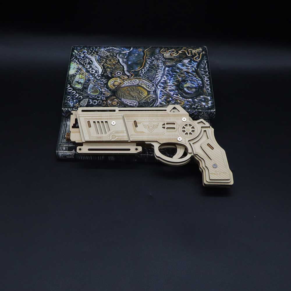 3D Wooden Rubber Band Gun Model Kit