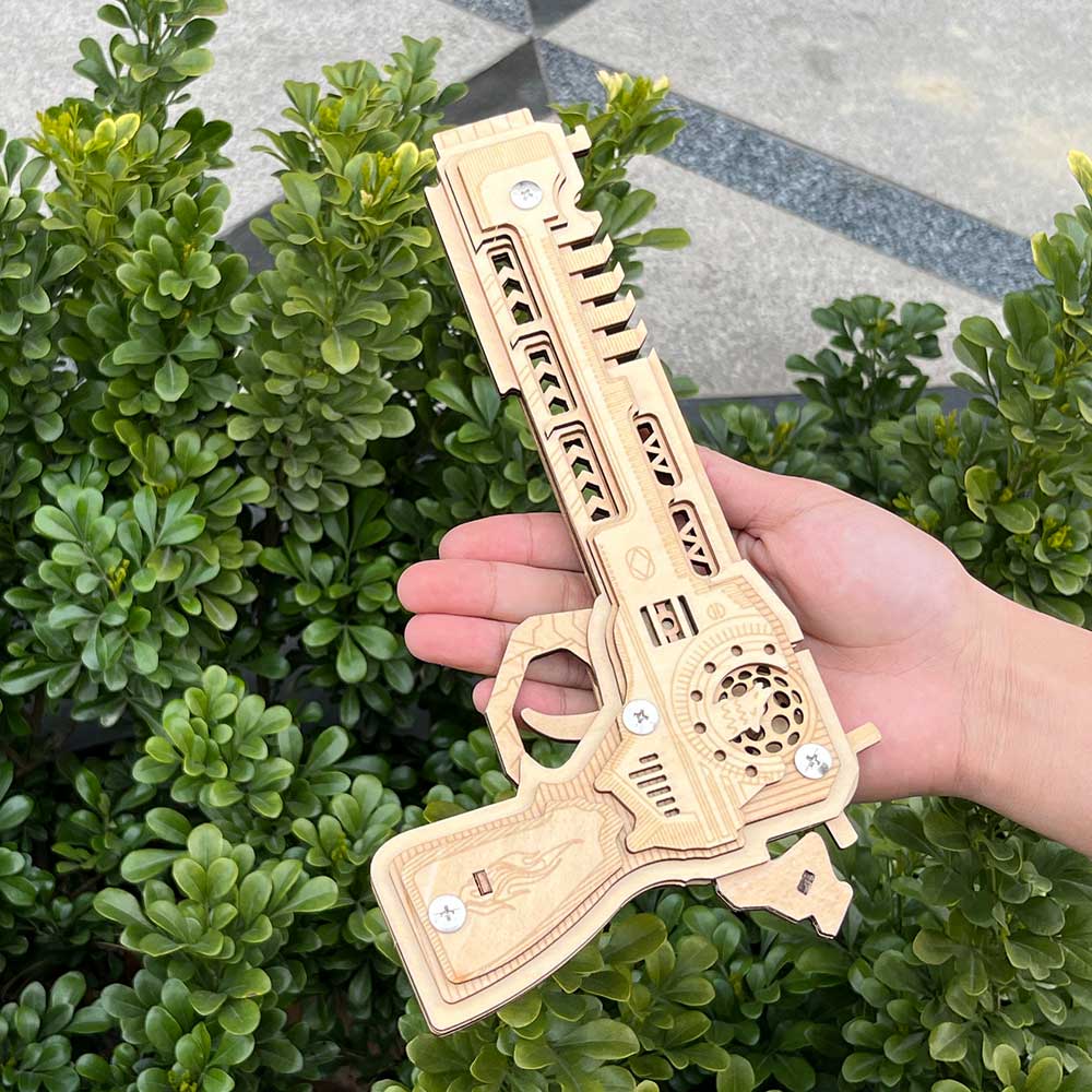 3D Gun Puzzle Wooden Rubber Band Gun Model Kit