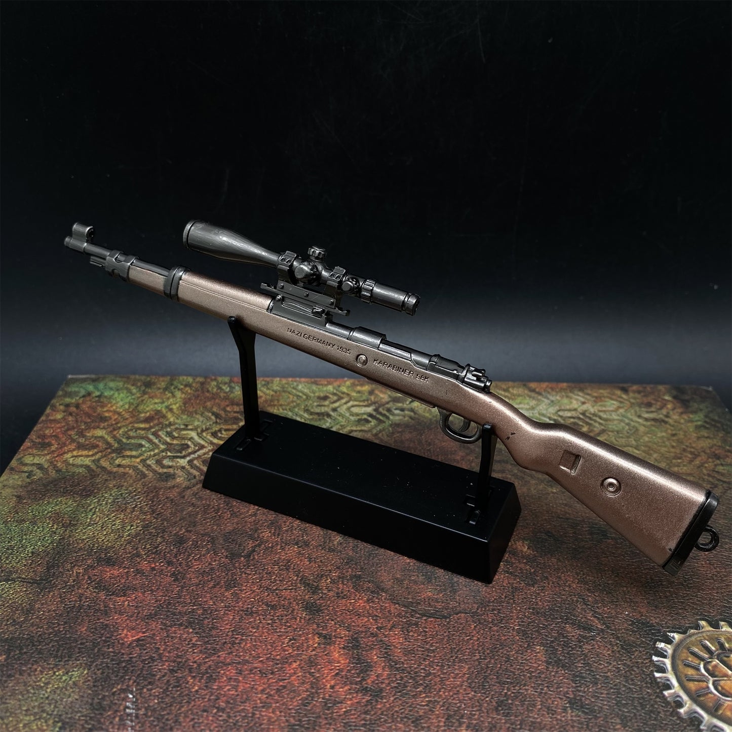 Kar98K Miniature Metal Sniper Rifle With Dagger 20CM/7.9"