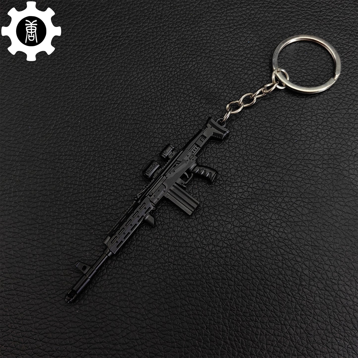Metal AK308 Mini Gun Model Keychain Backpack Pendant