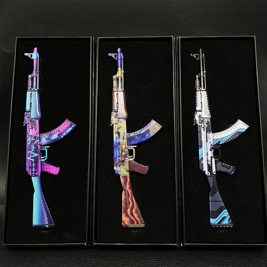 AK47 Neon Rider Case Hardened AK47 Vulcan Metal Gun Miniature
