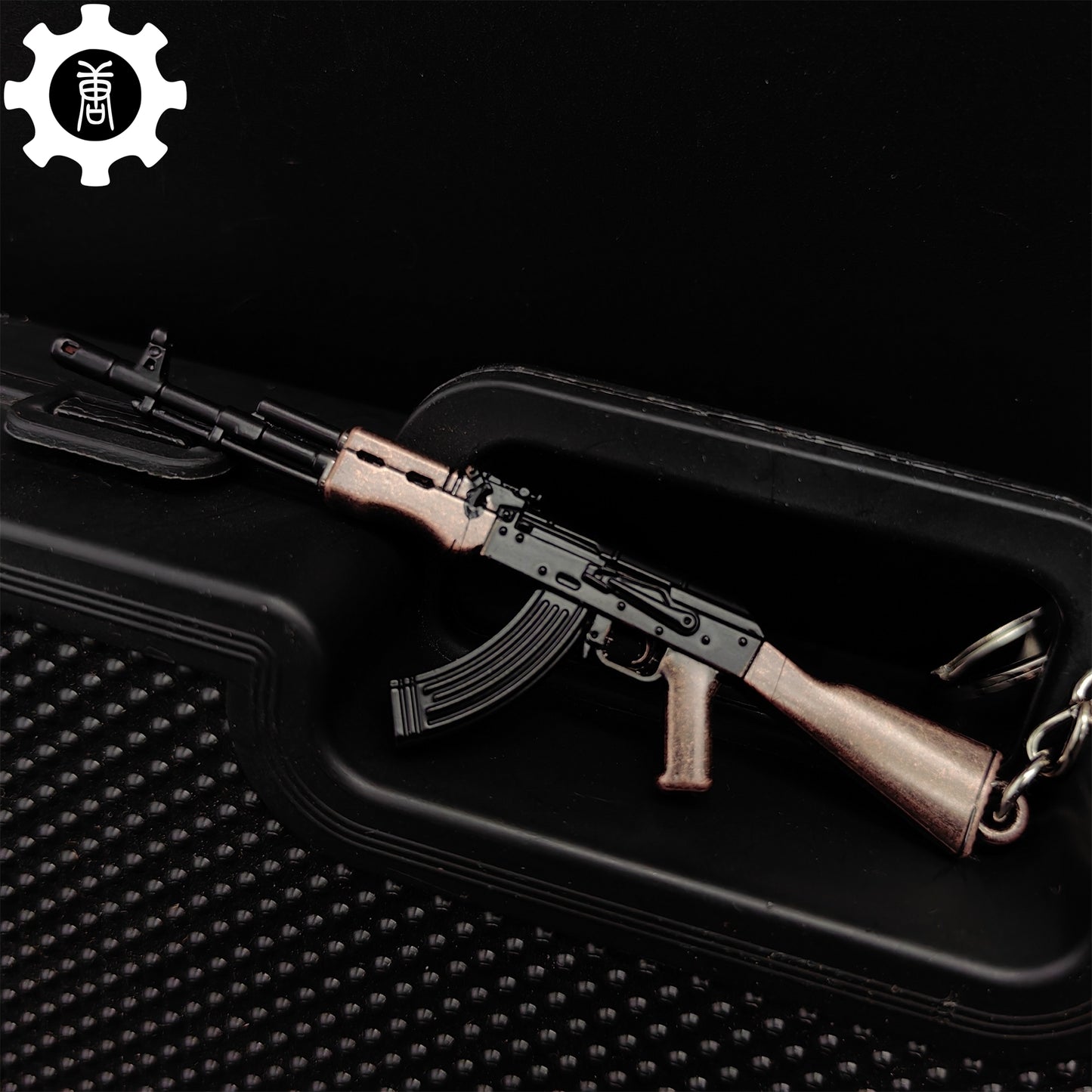21 in 1 World Famous Assault Rifle Gun Keychain Metal Pendant For Military Hobby