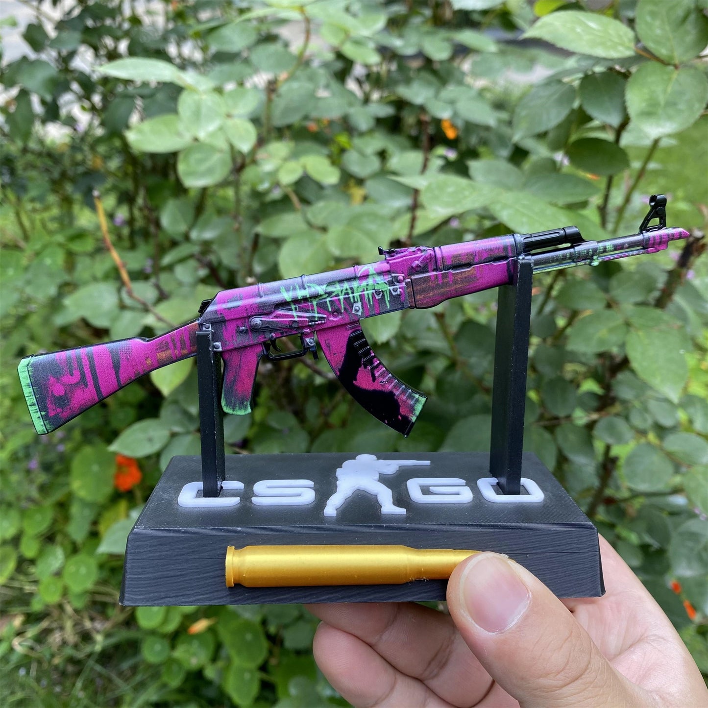 CSGO AK47 Hot Skin Neon Revolution Tiny Metal Gun Replica For Collection