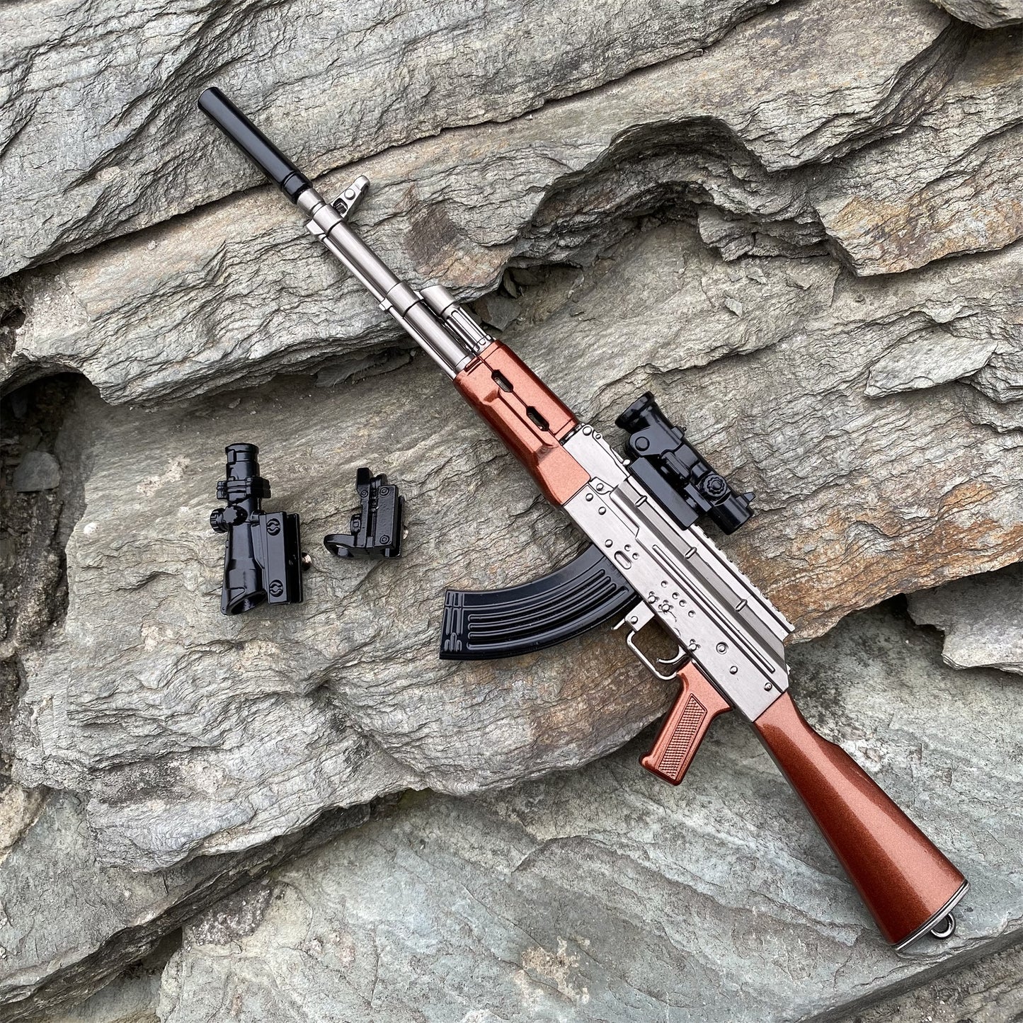 AK47 Miniature Metal AKM Gun17CM/6.7"