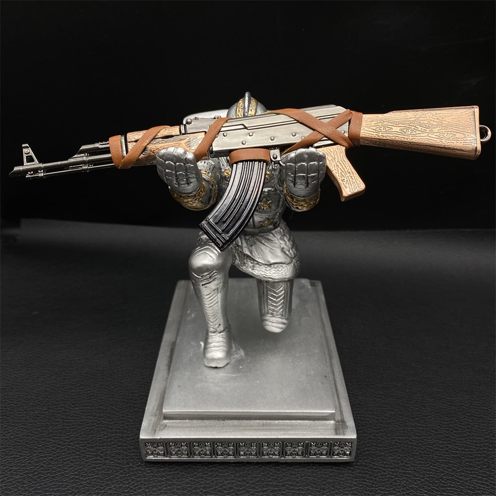 AK-47 Metal Miniature Avtomat Rifle 17.5CM/6.8"