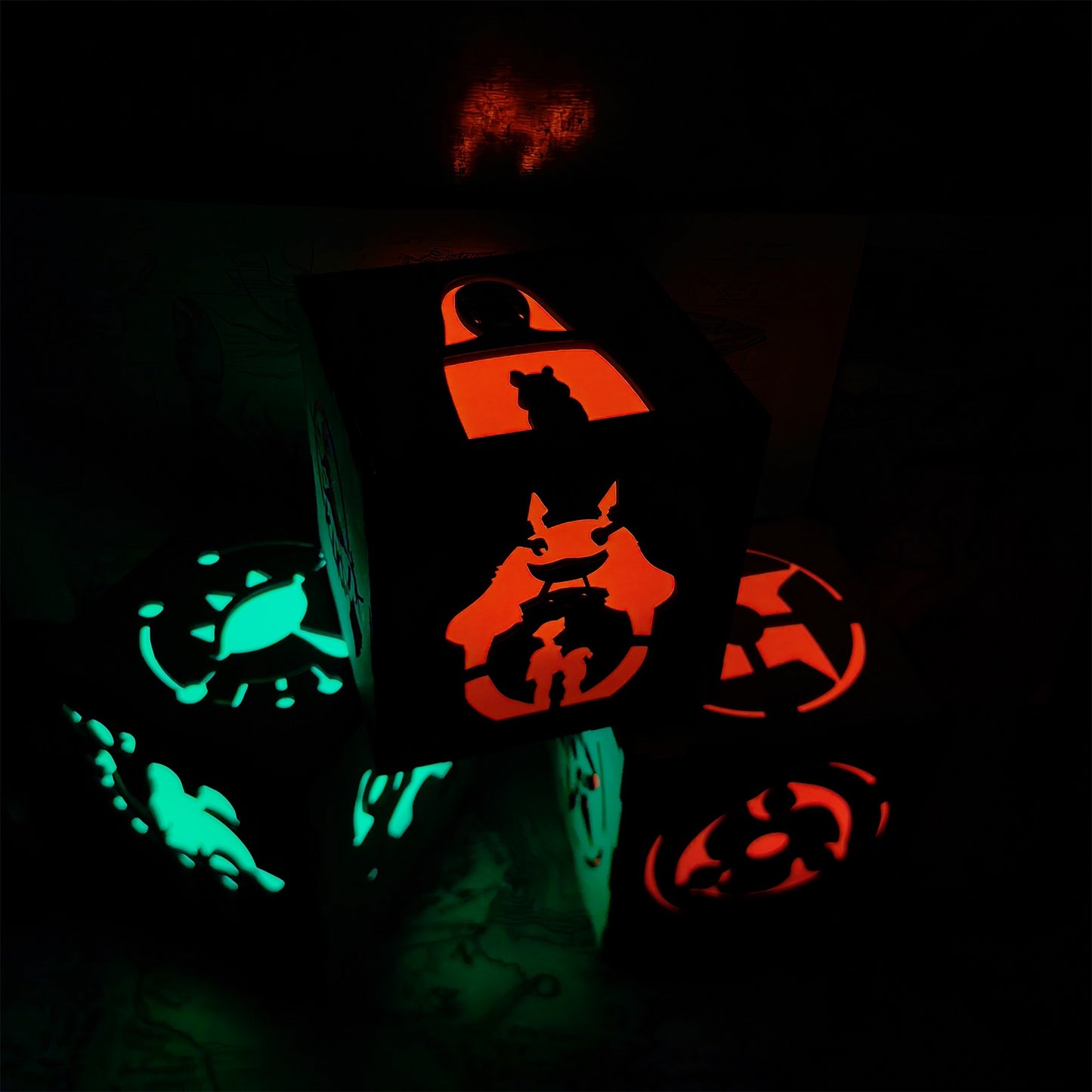 Anime-Inspired Wooden Lamp Desk Decor