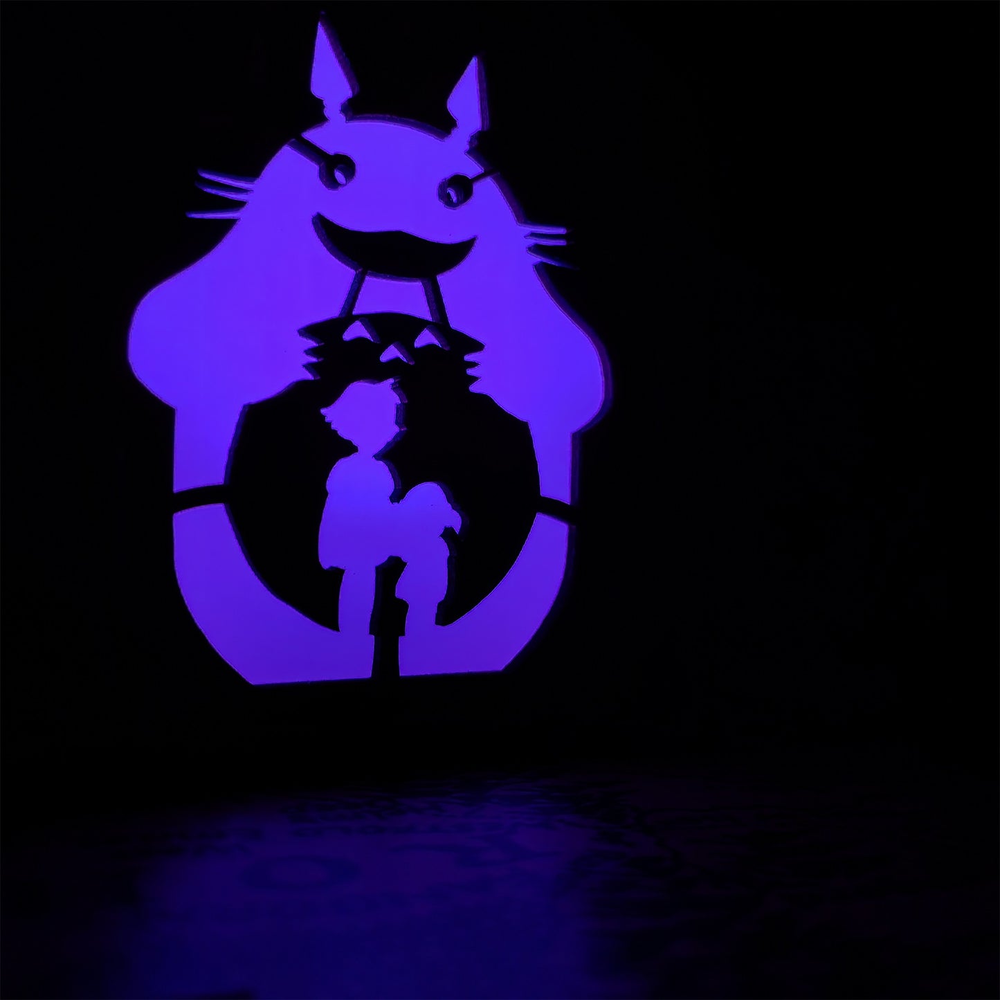 Anime-Inspired Wooden Lamp Desk Decor