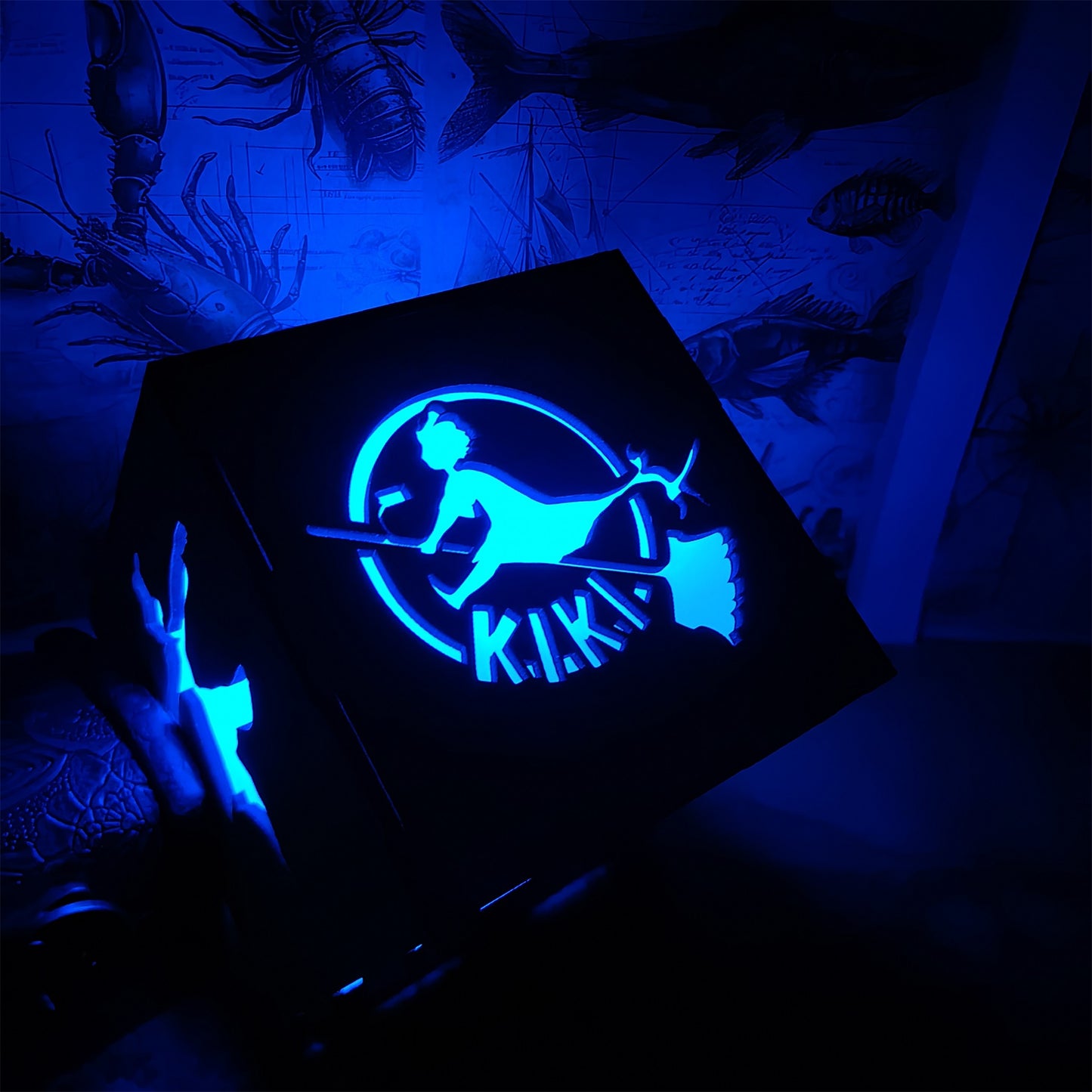 Anime-Inspired Wooden Lamp Desk Decor