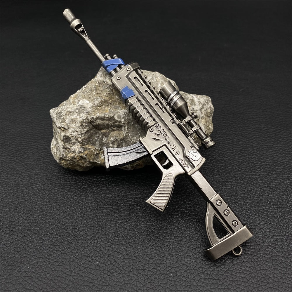 Miniature Metal Scoped Assault Rifle 17CM/6.7"