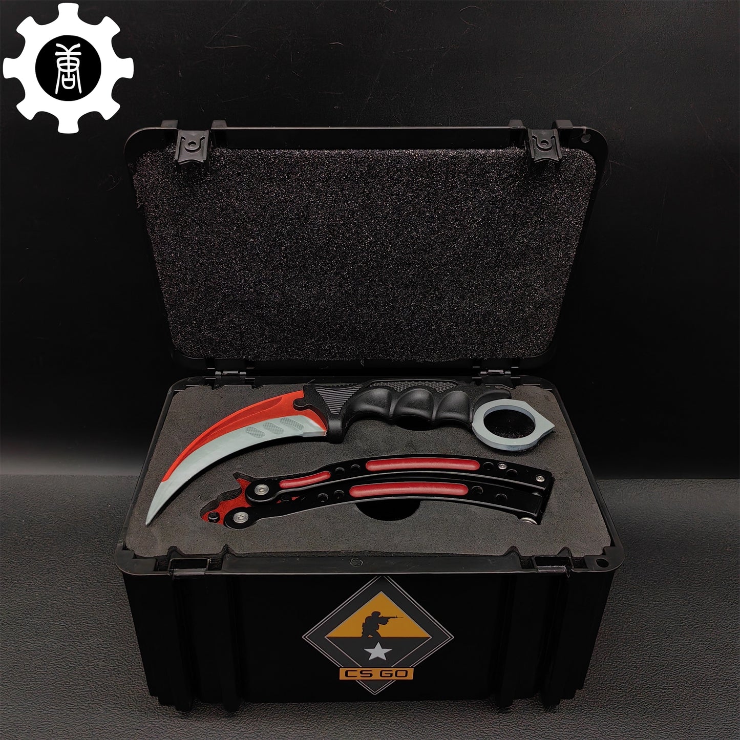 Autotronic Karambit & Balisong Trainer Weapon Case Blunt Blade Props