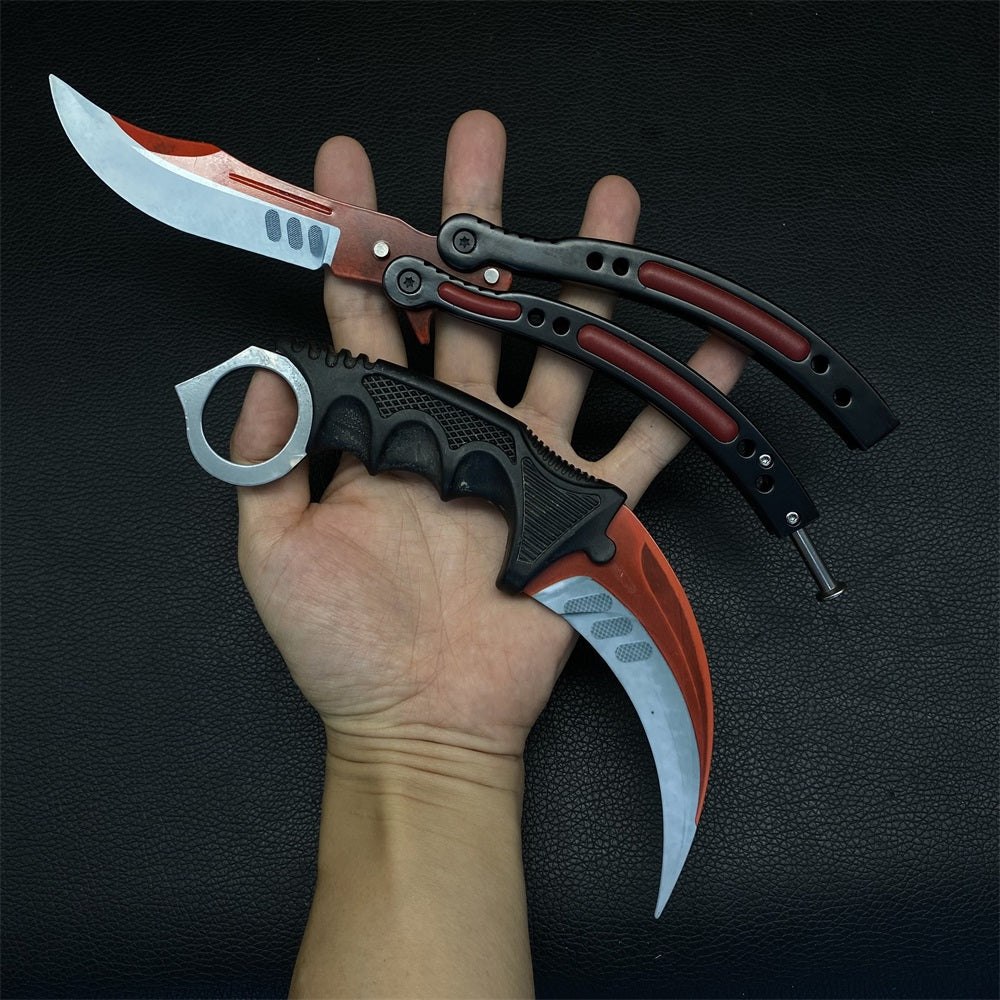 Autotronic Karambit & Balisong Trainer Weapon Case Blunt Blade Props